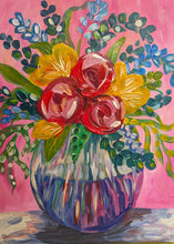 Lade das Bild in den Galerie-Viewer, Painting and Wine- Flower Bouquet