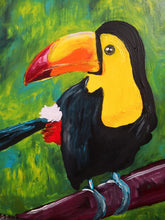 Lade das Bild in den Galerie-Viewer, Painting and Wine- Tropical Tucan