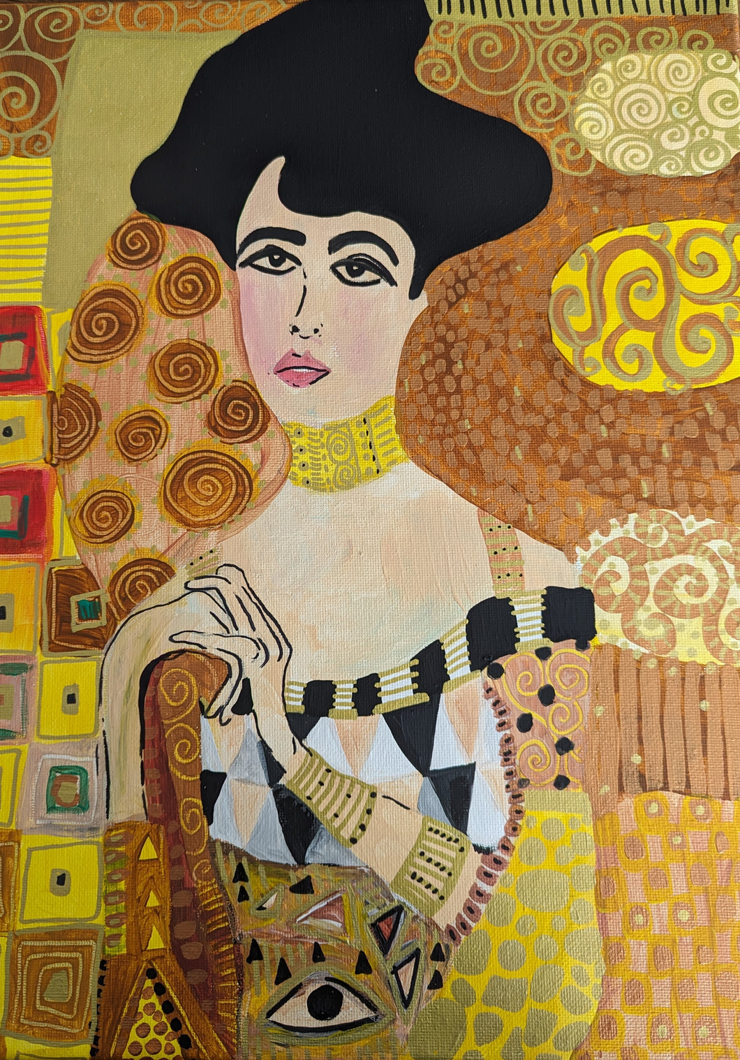 Painting & Wine Workshop-Woman in Gold
