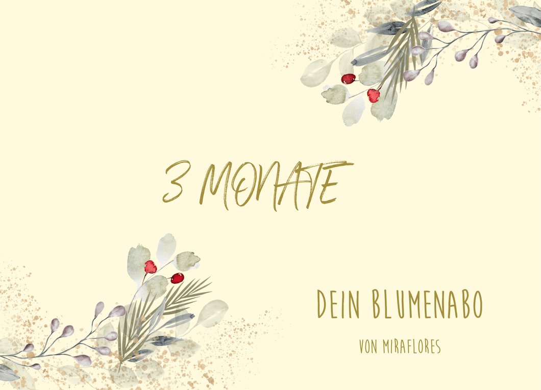 Blumenabo schenken (3 Monate - 3 Sträuße)
