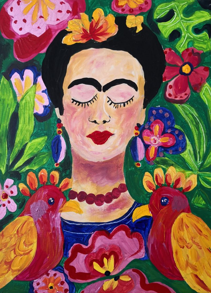 Painting and Wine-  Frida Kahlo